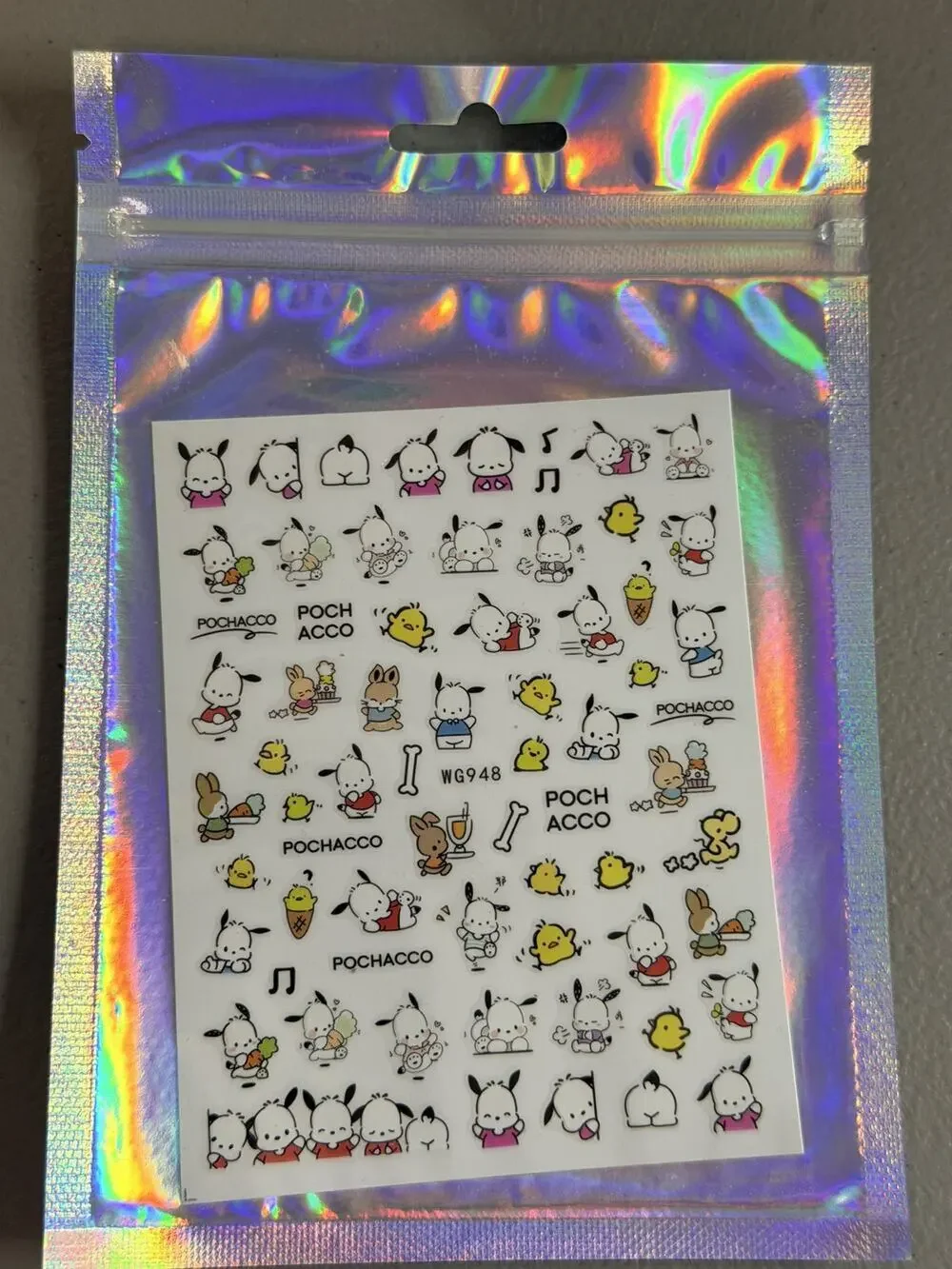 #PC-761 Pochacco Nail Stickers - single sheet